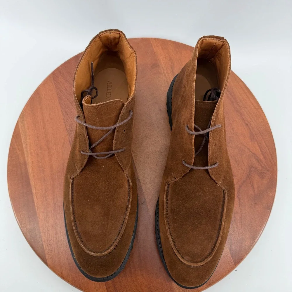 Allen Edmonds Grady Snuff Brown Suede Chukka Boots Mens 12 D Lug Sole 9491 USA